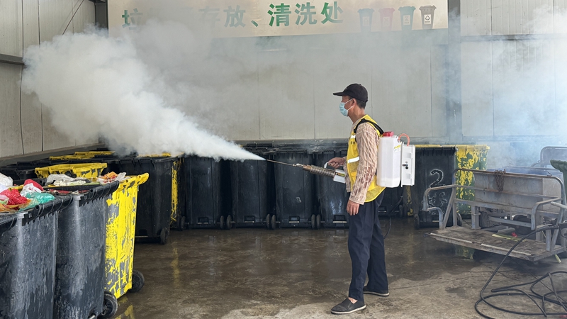 浦江農批市場開展夏季滅蚊整治行動